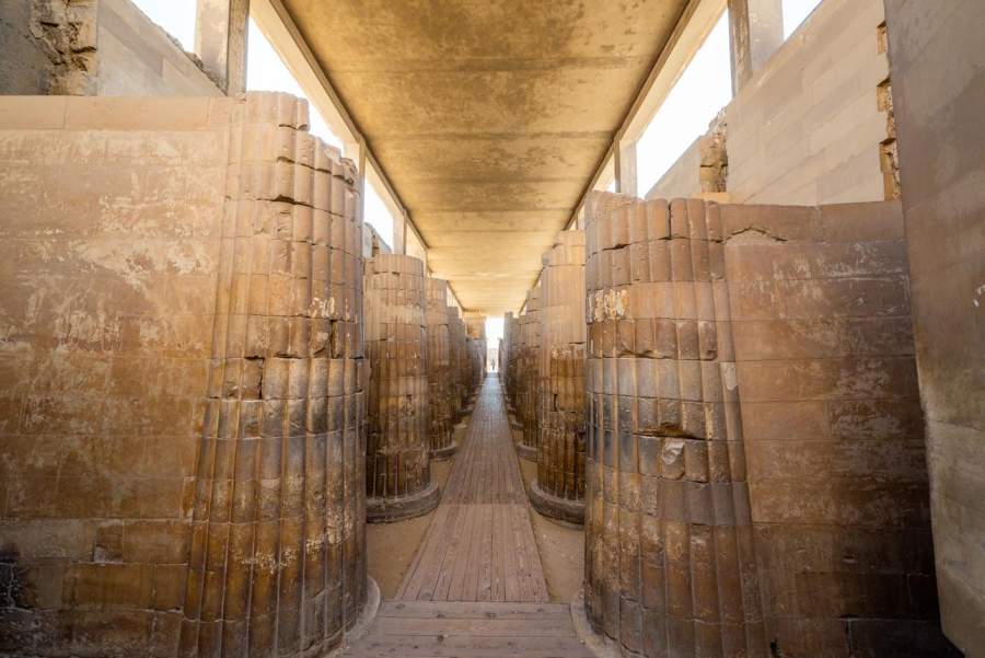 Columns in Saqqara, Egypt