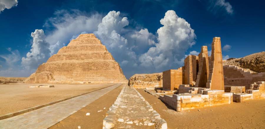 The Step Pyramid Complex of Djoser. Egypt
