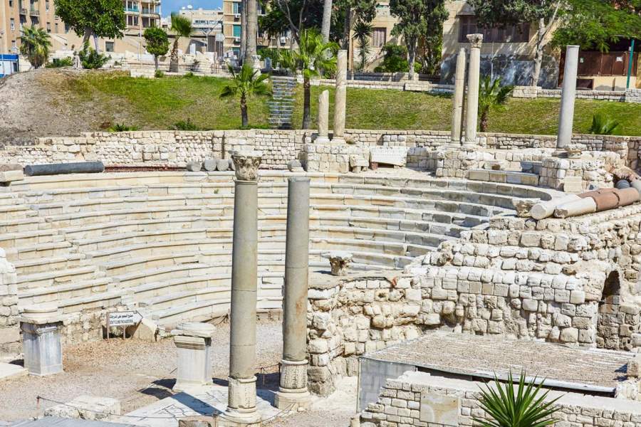 Ancient Roman Amphitheater in Alexandria, Egypt