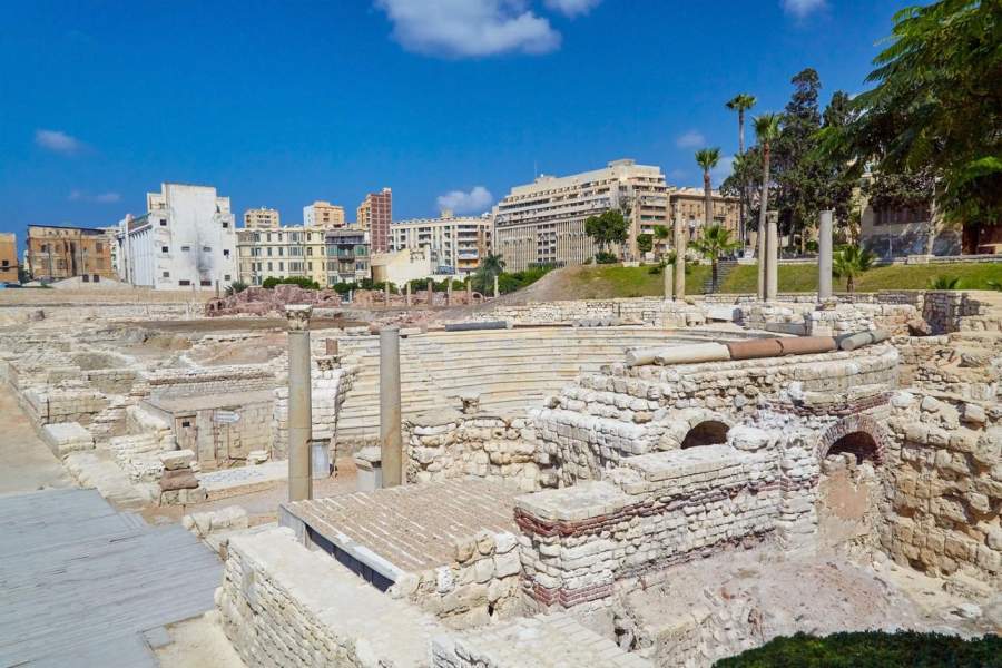 Ancient Roman Amphitheater in Alexandria, Egypt