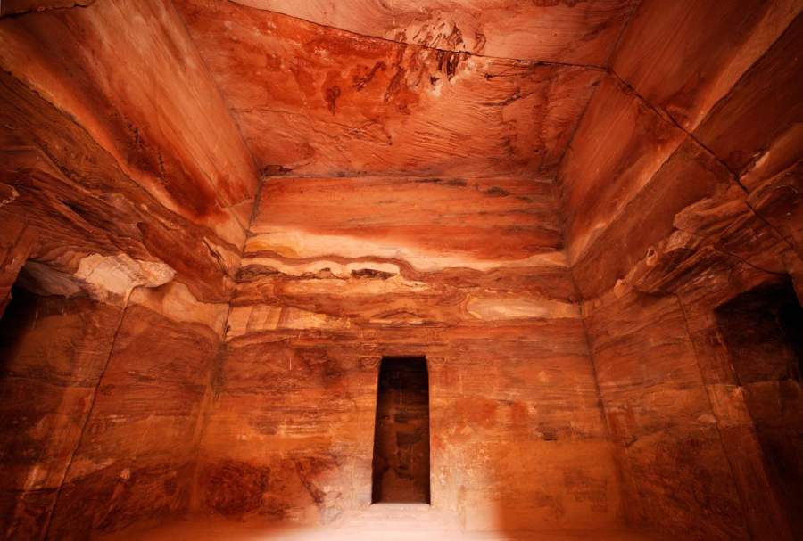 Interior of Al Khazneh or the Treasury at Petra