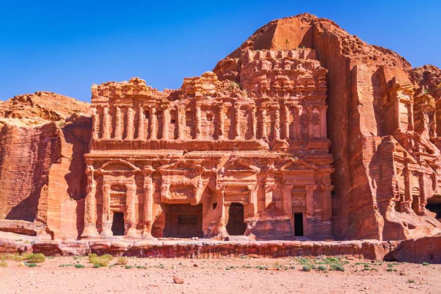 Royal Tombs of Petra, ancient Nabateean city in Jordan